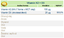 Vitamín K2 a D3